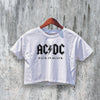 AC/DC Logo Crop Top ACDC Crop Tee Back in Black Shirt Rock Band Merch