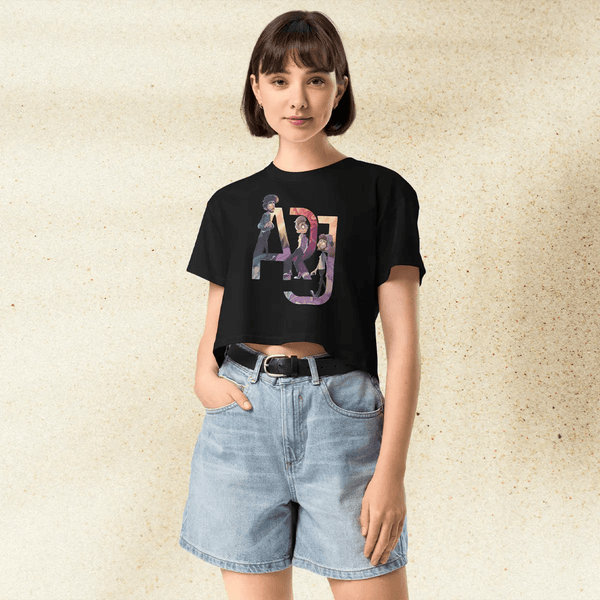 AJR Cartoon Logo Crop Top | Indie Pop Band Graphic Tee | AJR Music Merch for Women - BestShirtz