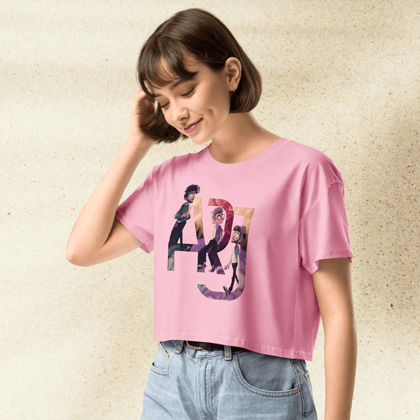 AJR Cartoon Logo Crop Top | Indie Pop Band Graphic Tee | AJR Music Merch for Women - BestShirtz