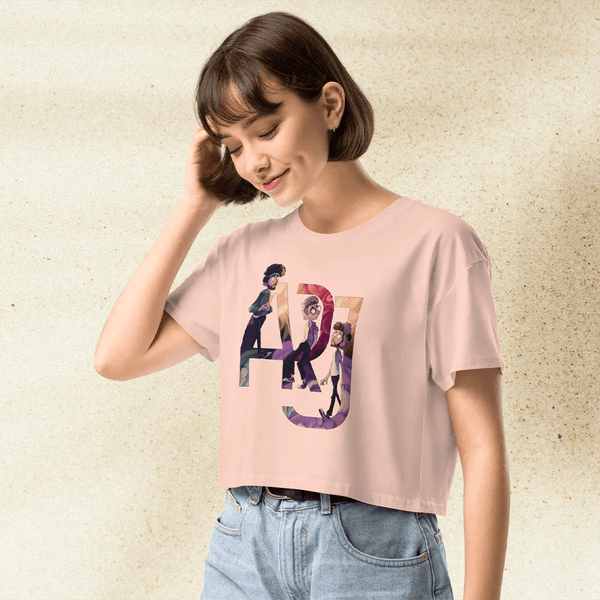 AJR Cartoon Logo Crop Top | Indie Pop Band Graphic Tee | AJR Music Merch for Women - BestShirtz