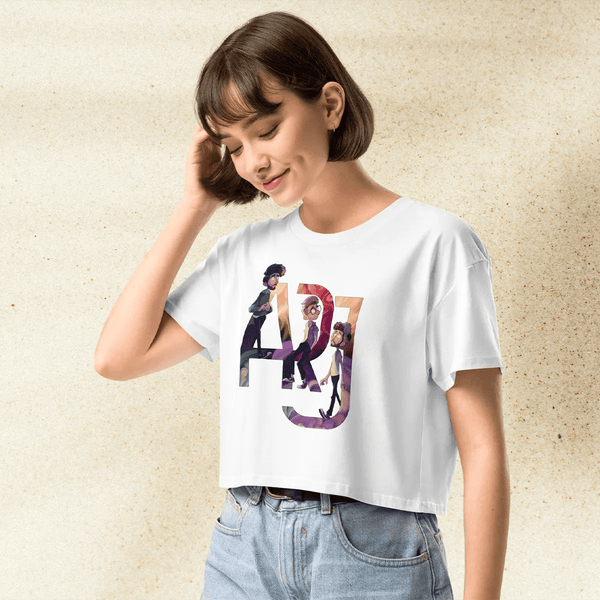AJR Cartoon Logo Crop Top | Indie Pop Band Graphic Tee | AJR Music Merch for Women - BestShirtz