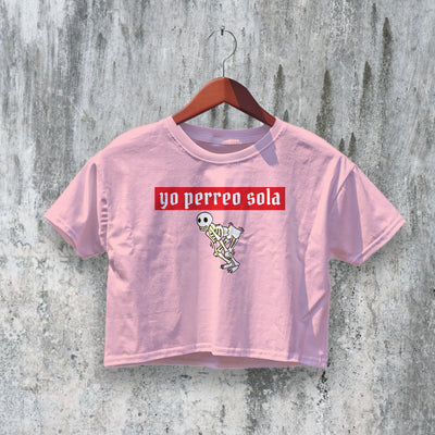 Bad Bunny Crop Top Skeleton Crop Tee YHLQMDLG Shirt Yo Perreo Sola Merch