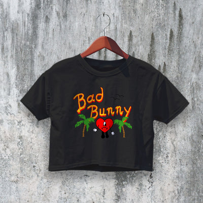 Bad Bunny Crop Top Un Verano Sin Ti Crop Tee Album Cover Shirt Rap Music