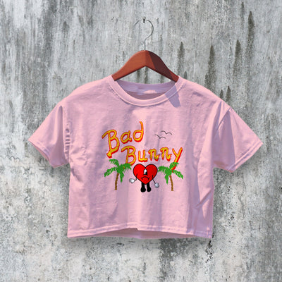 Bad Bunny Crop Top Un Verano Sin Ti Crop Tee Album Cover Shirt Rap Music