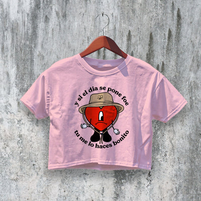 Bad Bunny Crop Top Un Verano Sin Ti Crop Tee Me Fui de Vacaciones Shirt