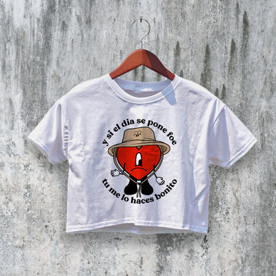 Bad Bunny Crop Top Un Verano Sin Ti Crop Tee Me Fui de Vacaciones Shirt