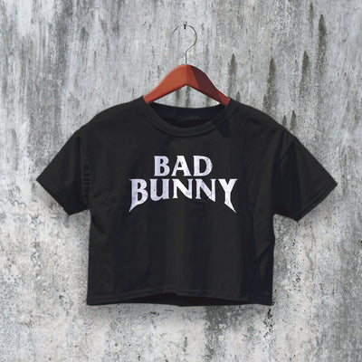 Bad Bunny Logo Crop Top Rapper Fan Crop Tee King of Latin Trap Shirt