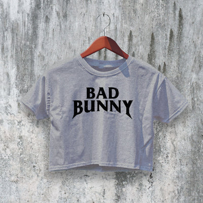 Bad Bunny Logo Crop Top Rapper Fan Crop Tee King of Latin Trap Shirt