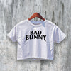 Bad Bunny Logo Crop Top Rapper Fan Crop Tee King of Latin Trap Shirt