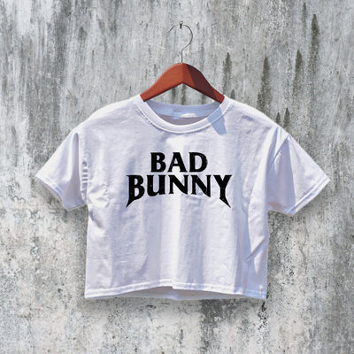 Bad Bunny Logo Crop Top Rapper Fan Crop Tee King of Latin Trap Shirt