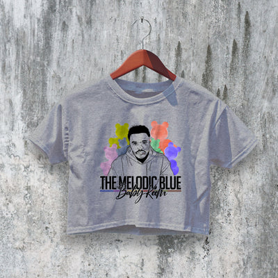 Bootleg Baby Keem Crop Top The Melodic Blue Crop Tee Rap Shirt Fan Streetwear