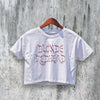 Blonde Redhead Crop Top Barragán Crop Tee Vintage Band Logo Shirt