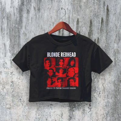 Blonde Redhead Crop Top Melody of Certain Damaged Lemons Crop Tee