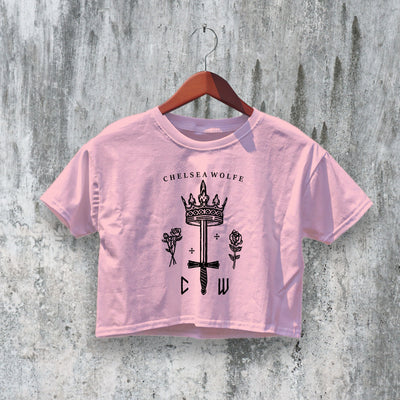 Chelsea Wolfe Crop Top Queen CW Crop Tee Goth Shirt Aesthetic Concert