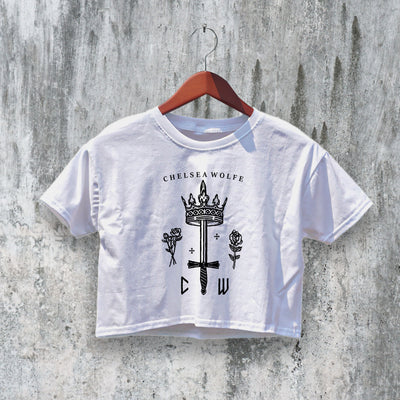 Chelsea Wolfe Crop Top Queen CW Crop Tee Goth Shirt Aesthetic Concert
