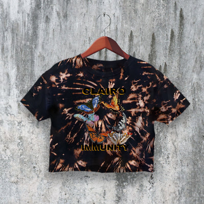 Clairo Crop Top Immunity Crop Tee Butterfly Shirt Music Sad Girl Vibe