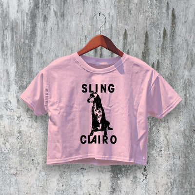 Clairo Crop Top Sling Crop Tee Album Art Dog Shirt Indie Music Aesthetic