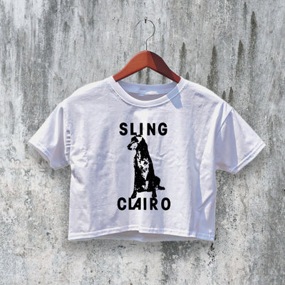 Clairo Crop Top Sling Crop Tee Album Art Dog Shirt Indie Music Aesthetic