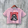 Clutch Crop Top Rock Tour Crop Tee Vintage Concert Band Shirt 90s Merch - bestshirtz#