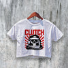 Clutch Crop Top Rock Tour Crop Tee Vintage Concert Band Shirt 90s Merch - bestshirtz#