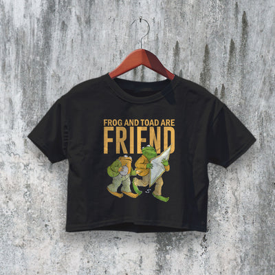Frog And Toad Crop Top Y2K Crop Tee Frog Friend Shirt Cartoon Print - bestshirtz#