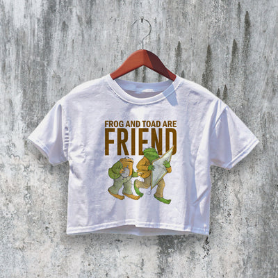 Frog And Toad Crop Top Y2K Crop Tee Frog Friend Shirt Cartoon Print - bestshirtz#
