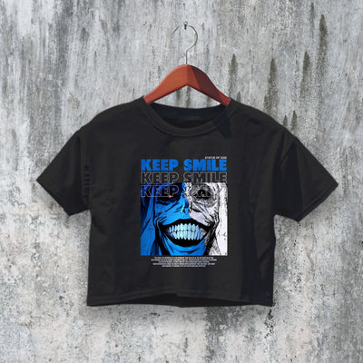 Solo Leveling Crop Top Y2K Crop Tee Keep Smile Shirt Anime Webtoon - bestshirtz#