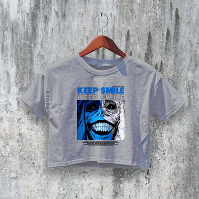 Solo Leveling Crop Top Y2K Crop Tee Keep Smile Shirt Anime Webtoon - bestshirtz#