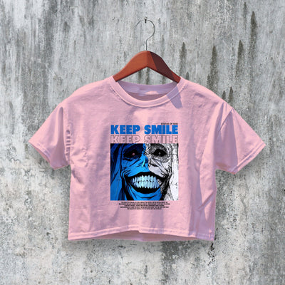 Solo Leveling Crop Top Y2K Crop Tee Keep Smile Shirt Anime Webtoon - bestshirtz#