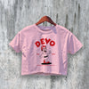 Devo Logo Crop Top New Wave Crop Tee Devo Shirt 70s Ohio Band Music - bestshirtz#