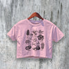 Fungi Crop Top Y2K Crop Tee Vintage Mushroom Shirt Fungi Lover Gift