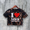 Louis Crop Top 90s Music Tour Crop Tee Louis Lover Shirt Y2K Pop