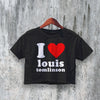 Louis Crop Top 90s Music Tour Crop Tee Louis Lover Shirt Y2K Pop