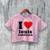 Louis Crop Top 90s Music Tour Crop Tee Louis Lover Shirt Y2K Pop