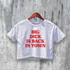 Dick Back In Town Crop Top Y2K Crop Tee Statement Shirt Stupid Gift - bestshirtz#