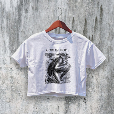 Goblin Mode Crop Top Y2K Crop Tee Goblin Shirt Ugly Lover Ugly Gift - bestshirtz#