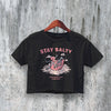 Stay Salty Crop Top Y2K Crop Tee Have Nice Day Shirt Skeleton Lover - bestshirtz#