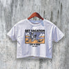 Get Vacation Crop Top Y2K Crop Tee Life is Grim Shirt Skeleton Lover - bestshirtz#