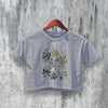 Floral Crop Top Y2K Crop Tee Flower Shirt Gardener Gift Plant Lover