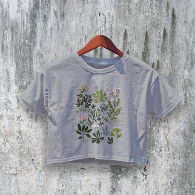 Floral Crop Top Y2K Crop Tee Flower Shirt Gardener Gift Plant Lover
