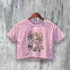 Floral Crop Top Y2K Crop Tee Flower Shirt Gardener Gift Plant Lover