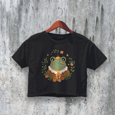 Frog Crop Top Y2K Crop Tee Cute Frog Lover Shirt Cute Animal Gift