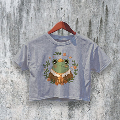 Frog Crop Top Y2K Crop Tee Cute Frog Lover Shirt Cute Animal Gift