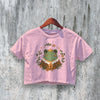 Frog Crop Top Y2K Crop Tee Cute Frog Lover Shirt Cute Animal Gift