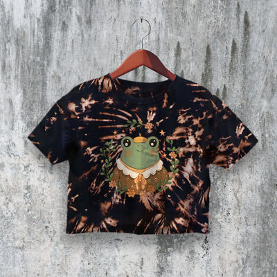 Frog Crop Top Y2K Crop Tee Cute Frog Lover Shirt Cute Animal Gift