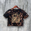 Frog Crop Top Y2K Crop Tee Cute Frog Lover Shirt Night Style Design