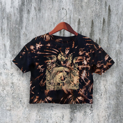 Frog Crop Top Y2K Crop Tee Cute Frog Lover Shirt Night Style Design