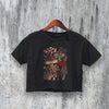 Mushroom Crop Top Y2K Crop Tee Mushroom Lover Shirt Fungi Design