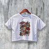Mushroom Crop Top Y2K Crop Tee Mushroom Lover Shirt Fungi Design