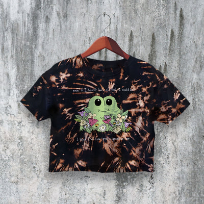 Cute Frog Crop Top Y2K Crop Tee Woman Pretty Shirt Frog Lover Design